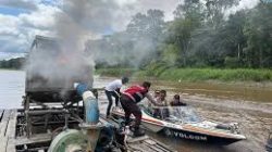 Polisi Tertibkan Tambang Ilegal Sungai Sala